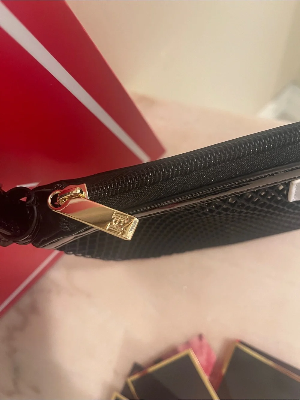 Carolina Herrera Black Mesh Shoulder Hobo Bag